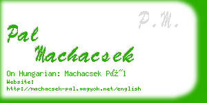 pal machacsek business card